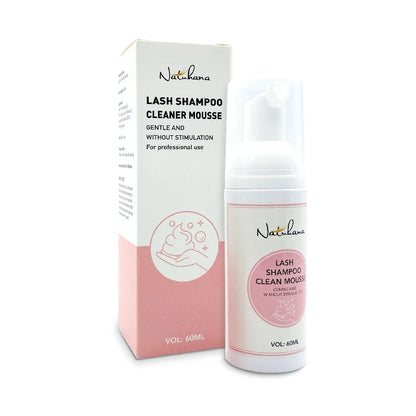 Natuhana 60ml Wimpernverlängerung Shampoo Mousse – Lash Reinigungsschaum für falsche Wimpern, sanfte & nicht-reizende Make-up-Tool