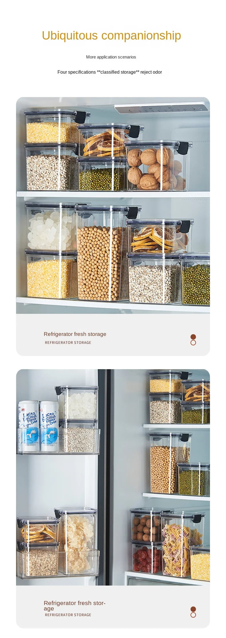 1PC Airtight Sealed Storage Jar – Kunststoff-Körner, Pasta & Würzbehälter ® Feuchtigkeit-Proof-Küche Organizer Box