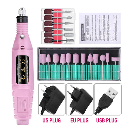 Portable Professional Electric Nail Drill Machine – Manicure & Pedicure Drill Set for Home and Salon Use