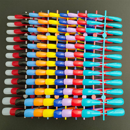 120pcs Zufällige Farben Coffin False Nails – Full Cover Press-On Nagelspitzen für Maniküre