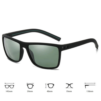 Fashion Vintage Square Polarisierte Sonnenbrille für Männer & Frauen – Designer UV400 Driving & Fishing Eyewear