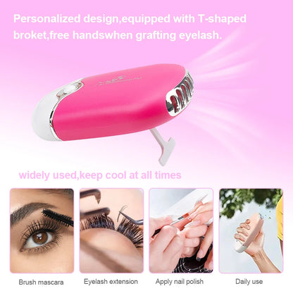 MASSA USB Mini Wimpern Fan – Schnelltrocknende Lash Kleber Trockner, Wimpern Erweiterung Werkzeug für professionelle Make-up