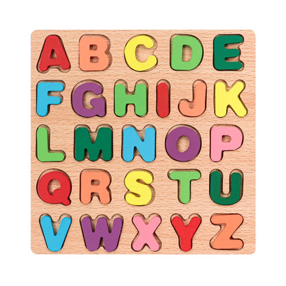Kinder Alphabet & Zahl Holz Puzzle - Montessori Vorschule pädagogisches Spielzeug