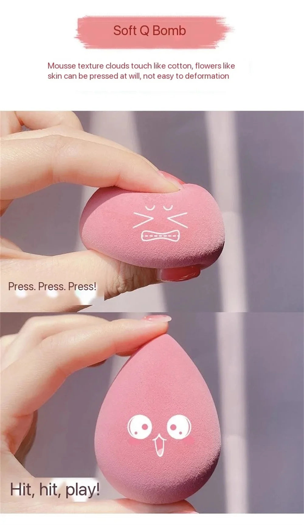 4PCS Makeup Sponge Blender Beauty Egg Cosmetic Puff – Soft Foundation & Powder Sponges für Frauen, professionelle Beauty-Tools