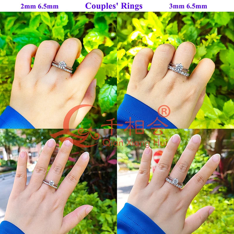 0,1ct 3mm D VVS Moissanite Full Eternity Band Ring – 925 Sterling Silber Engagement & Party Schmuck für Frauen