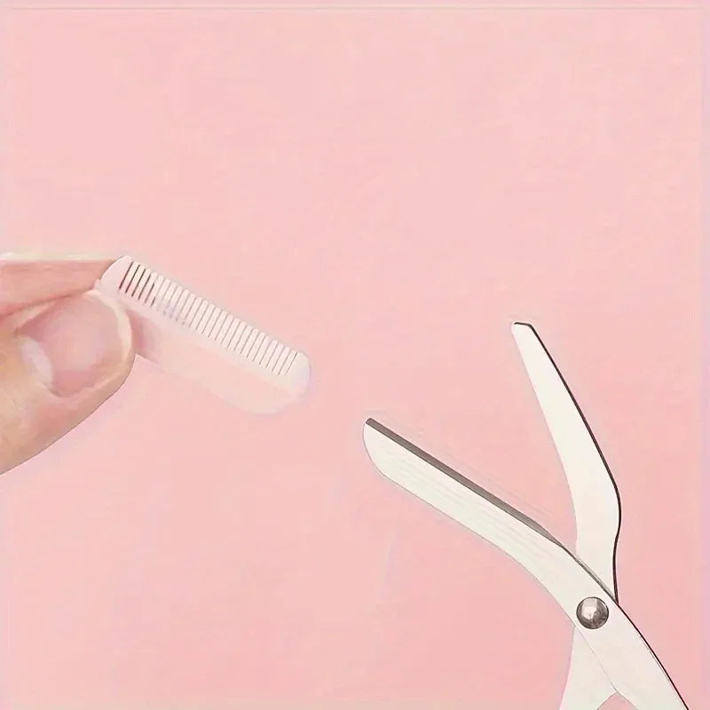 3-teiliges Augenbrauen-Trimmer-Set – Scheren aus Edelstahl, Comb & Shaver für Wimpern und Anfänger Make-up, Präzisionsentfernungszubehör