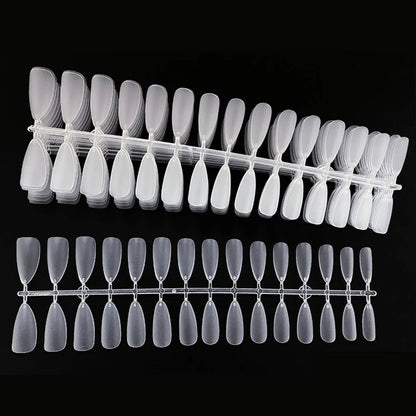 120PCS Matte Press-On Nail Tips – Soft Full-Cover Oval Almond False Nails für DIY Maniküre
