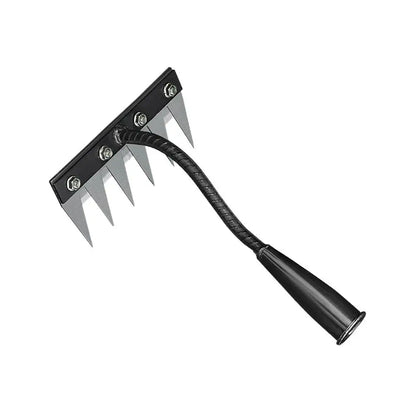 Carbon Steel Garden Weeding Rake – 5/6/7/8 Teeth Soil Loosening & Weed Removal Tool für Bauernhof, Garten & Landschaftsbau