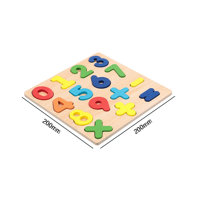 Kinder Alphabet & Zahl Holz Puzzle - Montessori Vorschule pädagogisches Spielzeug