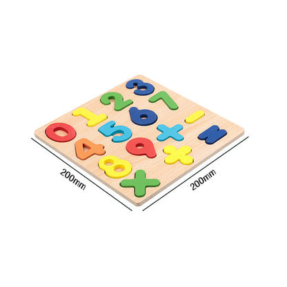Kinder Alphabet & Zahl Holz Puzzle - Montessori Vorschule pädagogisches Spielzeug