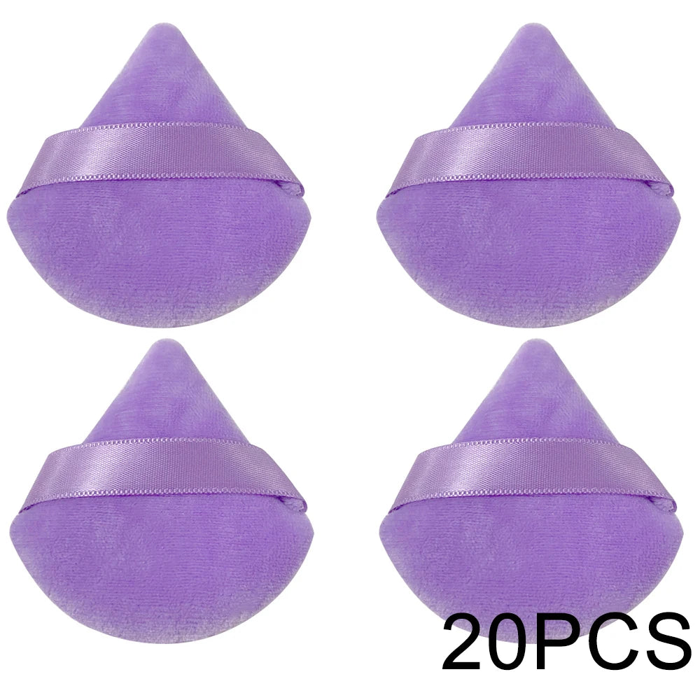 20/30St Triangle Samt Pulver Puff – Nass & Trocken Gebrauch Make-up Schwamm für die Gründung, Kosmetik und Schönheitsmischung