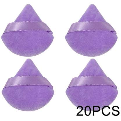 20/30St Triangle Samt Pulver Puff – Nass & Trocken Gebrauch Make-up Schwamm für die Gründung, Kosmetik und Schönheitsmischung