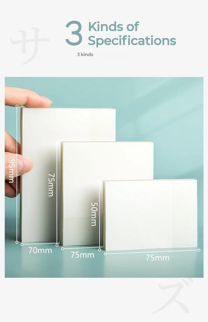 50 Blatt Transparent Sticky Notes – Wasserdichte Message & Signature Sticker für Notebooks