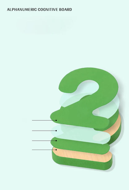 Kinder Alphabet & Zahl Holz Puzzle - Montessori Vorschule pädagogisches Spielzeug