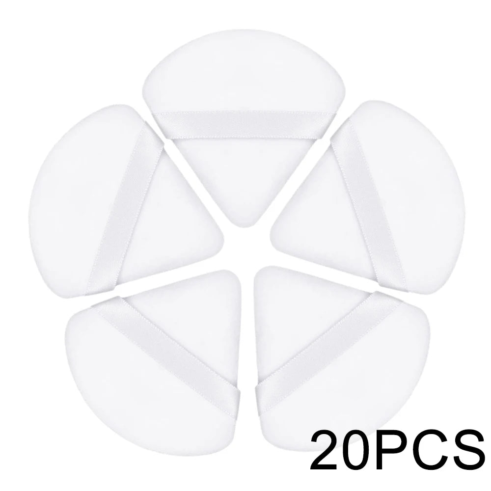 20/30St Triangle Samt Pulver Puff – Nass & Trocken Gebrauch Make-up Schwamm für die Gründung, Kosmetik und Schönheitsmischung