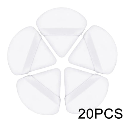 20/30St Triangle Samt Pulver Puff – Nass & Trocken Gebrauch Make-up Schwamm für die Gründung, Kosmetik und Schönheitsmischung