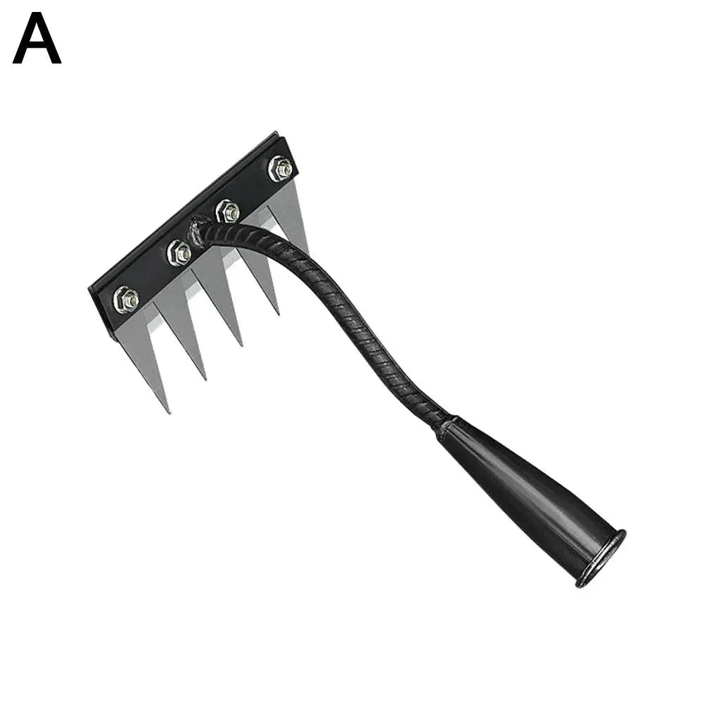 Carbon Steel Garden Weeding Rake – 5/6/7/8 Teeth Soil Loosening & Weed Removal Tool für Bauernhof, Garten & Landschaftsbau