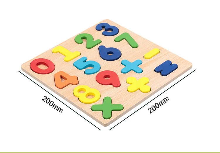 Kinder Alphabet & Zahl Holz Puzzle - Montessori Vorschule pädagogisches Spielzeug