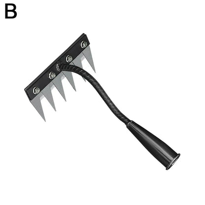 Carbon Steel Garden Weeding Rake – 5/6/7/8 Teeth Soil Loosening & Weed Removal Tool für Bauernhof, Garten & Landschaftsbau